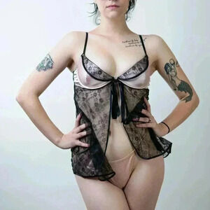 Victoria's Secret Babydoll Lace Sheer Push Up - 36C